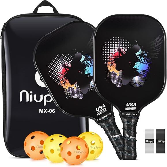 Niupipo Other - niupipo Pickleball Paddles Set of 2/4/1, USAPA Approved Graphite Carbon Fiber Pi